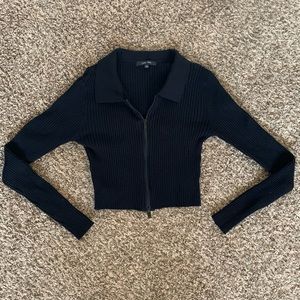 Love tree Large BLACK double zipped up sweater